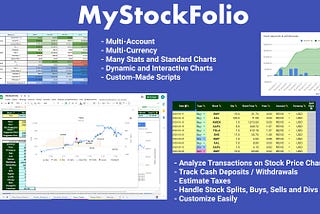 Stock Investment Spreadsheet — multi currency / account — interactive charts