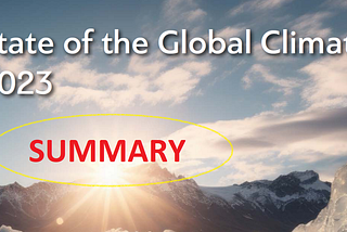 A Summary Of The World Meteorological Org. 2023 Climate Report