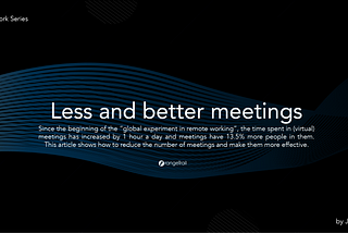 #FutureofWork Less and better meetings