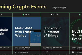 Tap Into Provisn’s Calendar — Upcoming Crypto Events (07.06.20–07.13.20)
