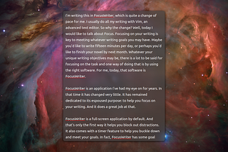 Writing with the FocusWriter application