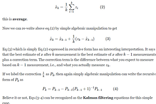 Kalman filter versus averaging