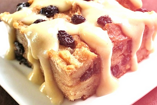 Specialty Dessert — Best Bread Pudding with Vanilla Sauce