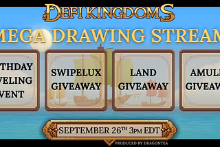 DeFi Kingdoms MEGA DRAWING Winner List — September 26, 2023