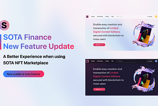 SOTA Finance New Feature Update — New UI Look, Better Experience