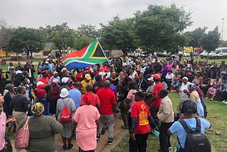 Community members gather in Soweto to plan the mass marches. Photo credit: Lebohang Phanyeko