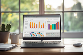 A colour photo of the Amazon Seller Central dashboard on a desktop computer.