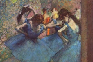 degas, dancers in blue