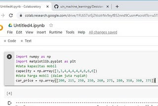 Membuat Model Linear Regression dengan Google Colabs (Supervised Learning — ML)