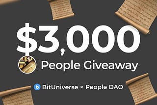People & BitUniverse Giveaway Winners Notification