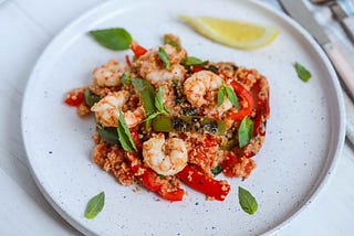 Shrimp couscous salad by FIT & NU
