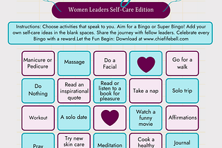 Wellness Wins: Discover Self-Care Bingo for Women Leaders