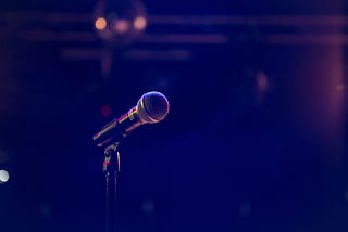 Microphone on stage