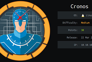[TR] Hack The Box — Cronos Write-Up