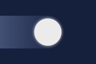 Illustration of a moon on a dark sky background.