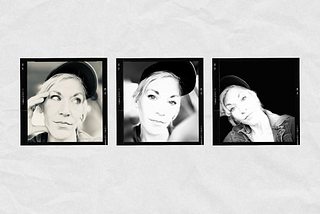 photo collage of author