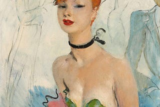 01 work, PORTRAIT OF A LADY, Jean-Gabriel Domergue’s Brigitte at the Ambassadors, Deauville, with…