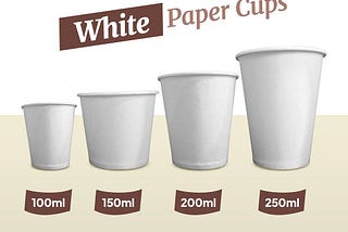 white paper cups