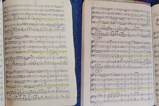 The conclusion of the Great Amen from Handel’s Messiah, choral score, Novello edition.