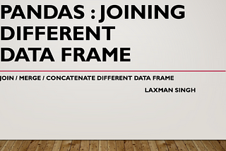 Pandas : Joining different Data Frame