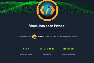 Visual HackTheBox Writeup