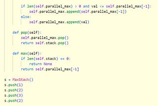 Implementing Stack with a Max function