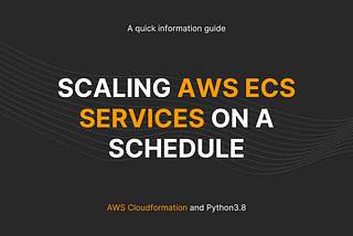 Start/Stop AWS ECS Services on a schedule