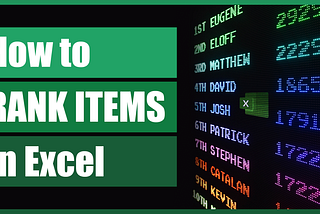 How to rank numbers in Excel — Pixamoo