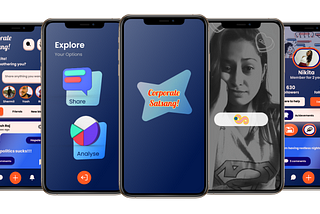 Pile of High fidelity designs of the app.