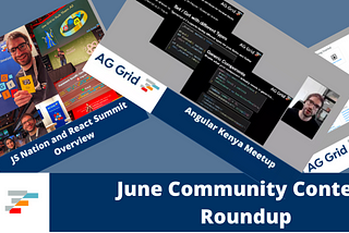 AG Grid Community Update June 2022