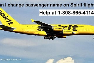Can I change passenger name on Spirit flight?