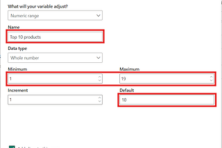 How to create a Top N visual using Numeric Range parameters in PowerBI