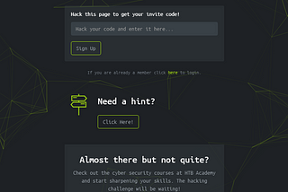 HTB invite Challenge
