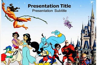 Have fun presenting with the Disney PowerPoint template