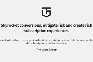 Standardized free trials + personalized subscriptions — a powerful combination for the…