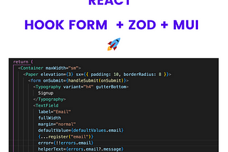 How to use React Hook Form for validation using zod and material ui components