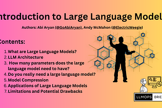 Introduction to Large Language Models