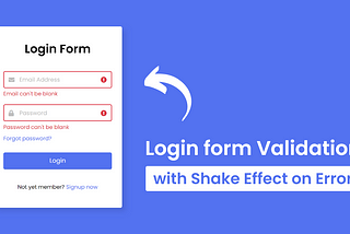 Login Form Validation in HTML CSS & JavaScript