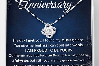 The Day I Met You 9th Anniversary Gifts For Wife Love Knot Necklace