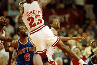 Injured Michael Jordan back to back vs Knicks in ’89 ECSF