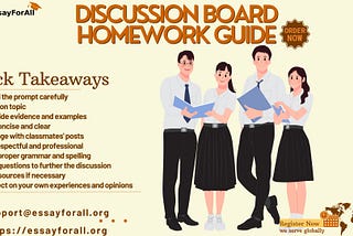 Discussion board homework Help Guide: Essay For All