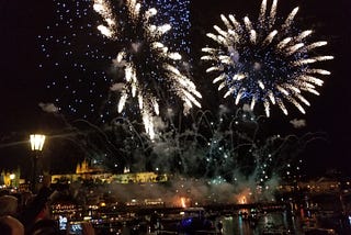 Fireworks over Prague Castle (photo © Michael Kamerick)