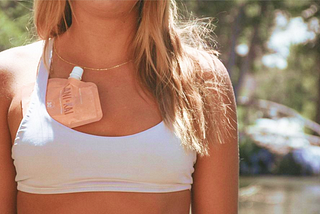 Sunscreen that fits in your sports bra perfect for running and hiking laniandkai