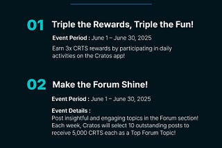 Cratos June 2025 Events !