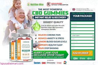 Nutriwise CBD Gummies United Kingdom use it to get some good results For joint Pain This…