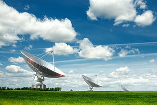 Large satellite dishes