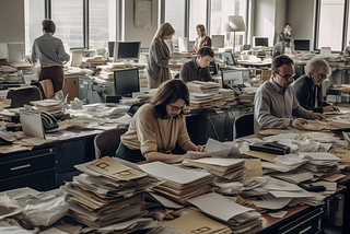 People reading lots of documents