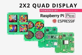 Quad Display Board — Real-time capture, BME280 sensor, dual-core MCU, Wi-Fi, Bluetooth LE, GPIOs…