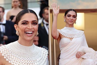 In A White-Ruffled Sari, Deepika Padukone Channels A Timeless Royalty For The Finale Look At Cannes…