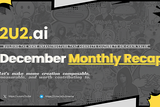 2U2ai December 2025 Monthly Recap